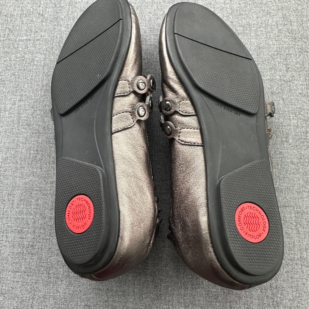 Fitflop Metallic Flats with Decorative Strap - Picture 4 of 4